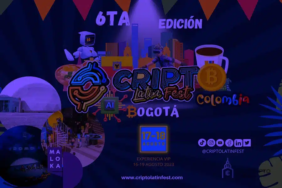 El Cripto Latin Fest regresa a Colombia con su sexta edición, del 17 al 18 de agosto de 2023, en Maloka, Bogotá.