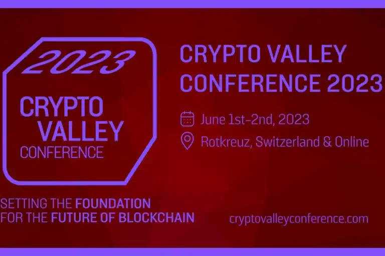 La Conferencia Crypto Valley (CVC) anual regresa este verano, el 1 y 2 de junio de 2023 en Rotkreuz, Suiza.